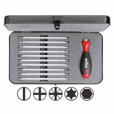 Wiha SYSTEM 6 Reversible Blades Set - Slotted/ Phillips/ Pozidriv/ Torx®/ Hex/ Ball End Hex - 11 pcs - 00623